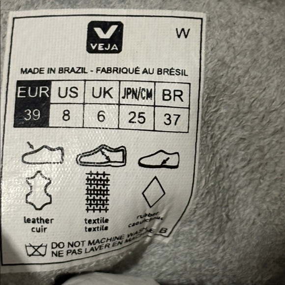 Veja V-10 White Metallic Pink Casual Vegan Sneakers Shoes Womens US 8 - Picture 7 of 7